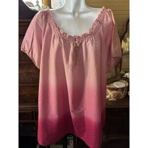 Basic Editions Size 3X Women's Pullover Blouse 50" Bust 29" Length